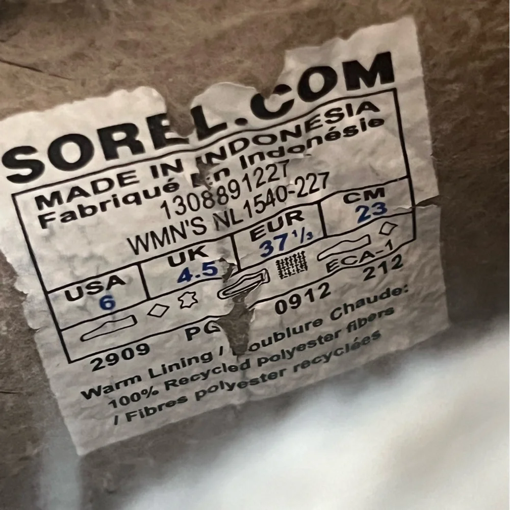 Sorel Waterproof Winter Boots Faux Fur Tan Red Sole Women Size 6 / EU 37 - Picture 6 of 7